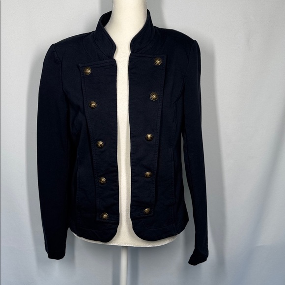 Tommy Hilfiger military-inspired band jacket in a navy blue - Picture 2 of 9